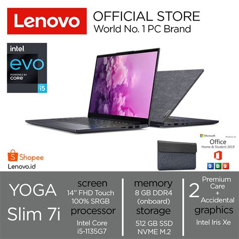 Lenovo Yoga Slim 7i 14itl05 1aid I5 1135g7 Evo Win10 8gb 512 Ssd 14