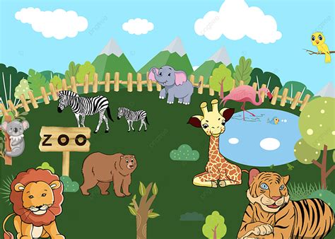 Gambar Kartun Hewan Kebun Binatang Animasi Powerpoint Imagesee