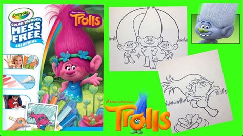 Get trolls twins coloring pages for free in hd resolution. Crayola Color Wonder Dreamworks TROLLS POPPY GUY DIAMOND TWINS for kids - YouTube