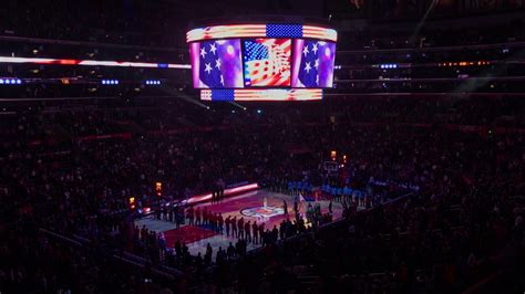 National Anthem At The Clippers Game Youtube