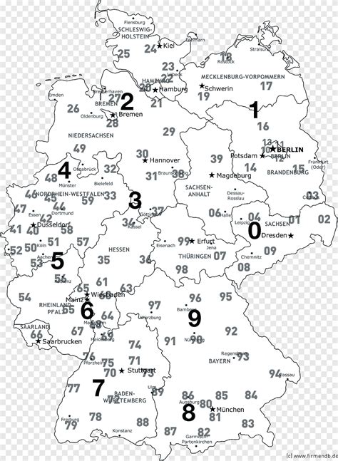 Postal Codes In Germany Postleitzahlenkarte Map Map Angle Text Png