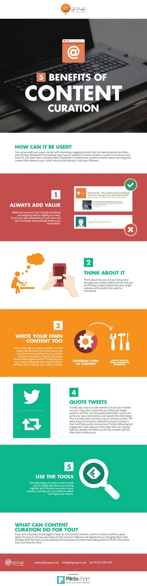 The Benefits Of Content Curation By Piktochart Infographic Marketing