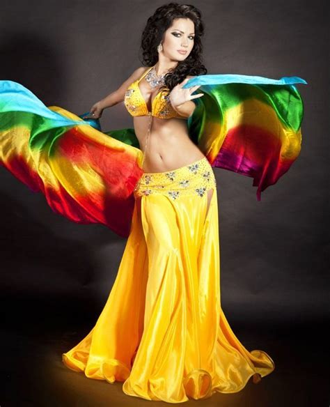 Rainbow Belly Dance Silk Veilsbelly Dancing Belly Dancing Costumes