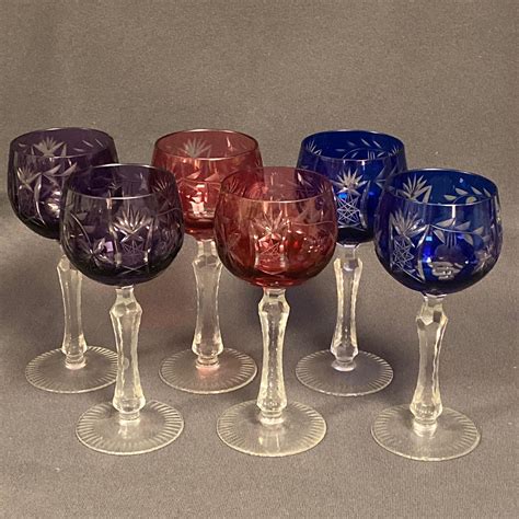 good quality set of cut glass wine glasses antique glass hemswell antique centres