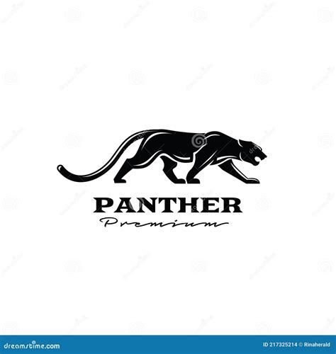 Design Dillustration De Logo Vectoriel De Panthère Noire Premium