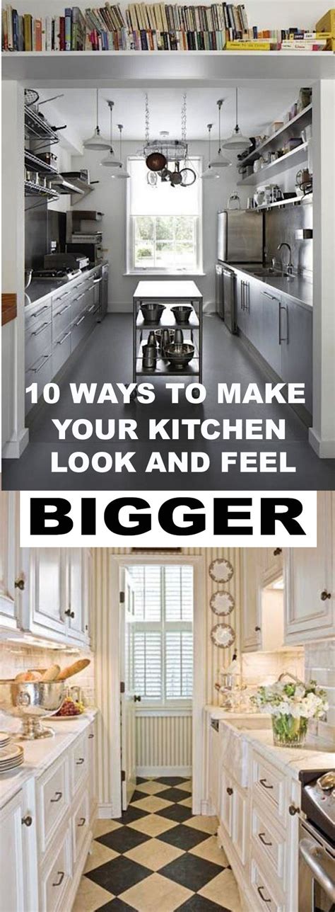 If your cabinets don't go all the way to ceiling, a great way to update the look is to close off the area above the cabinets. 10 Ways To Make Your Kitchen Look And Feel Bigger | Modern kitchen remodel, Kitchen remodel ...