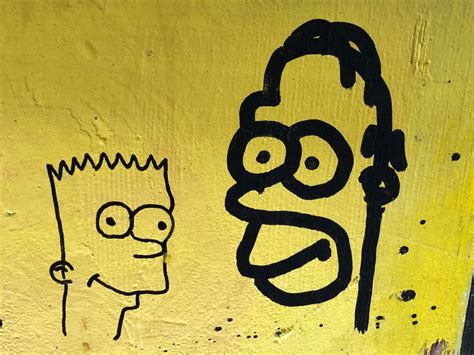 Bart And Homer The Simpsons Graffiti Art Graffiti Art