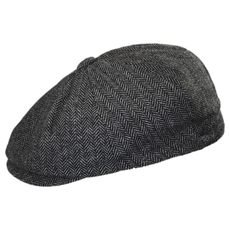 Jaxon Hats Kids Herringbone Wool Blend Newsboy Cap Kids Flat Caps