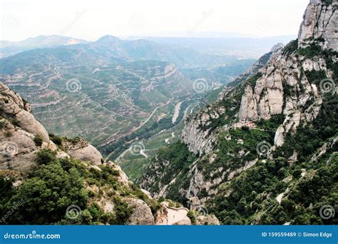 A View Of Some Mountains Near Montserrat Stock Image Image Of