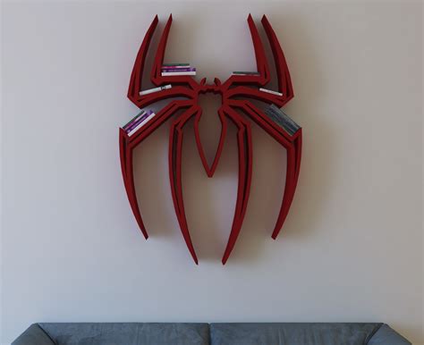 Spider Man Logo Shelf Interrior Design Bookshelf On Behance