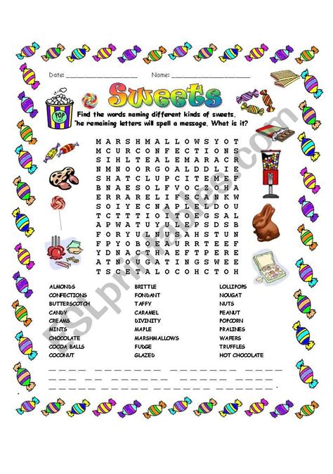 Printable Candy Word Search Cool2bkids Printable Candy Word Search