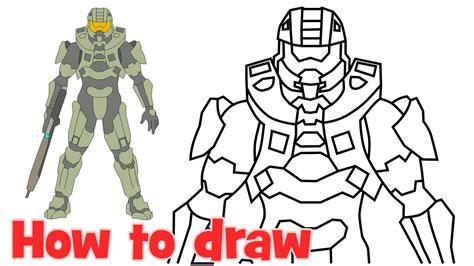 Halo Drawings How To Draw Master Chief Halo Youtube Louis Alexander
