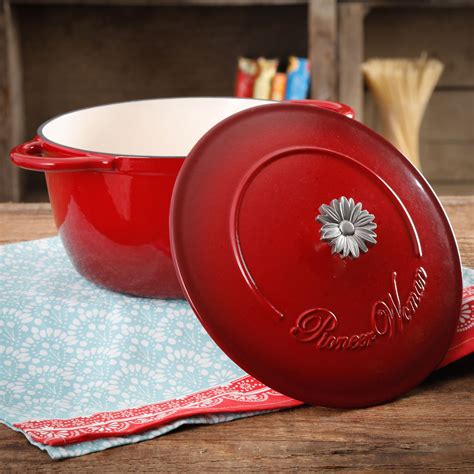 Shop for more dutch ovens available online at walmart.ca. THE PIONEER WOMAN TIMELESS BEAUTY RED 5-QUART DUTCH OVEN ...