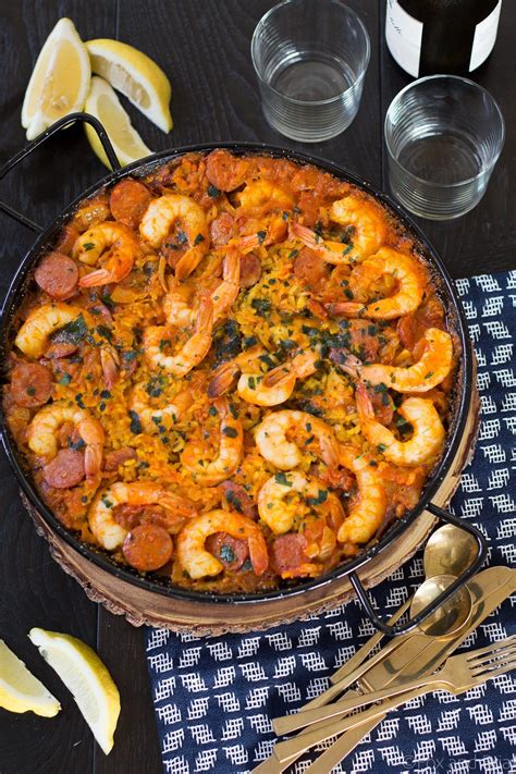 Shrimp And Chorizo Paella Recipe Easy Paella At Home Recipe