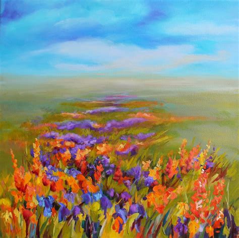 Artists Of Texas Contemporary Paintings And Art Wildflower Vista By