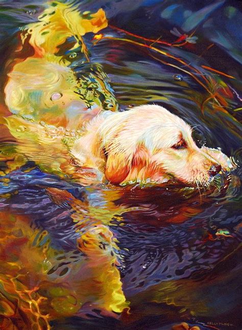 Water Dance 2 Art Print By Kelly Mcneil Dog Art Dog Paintings