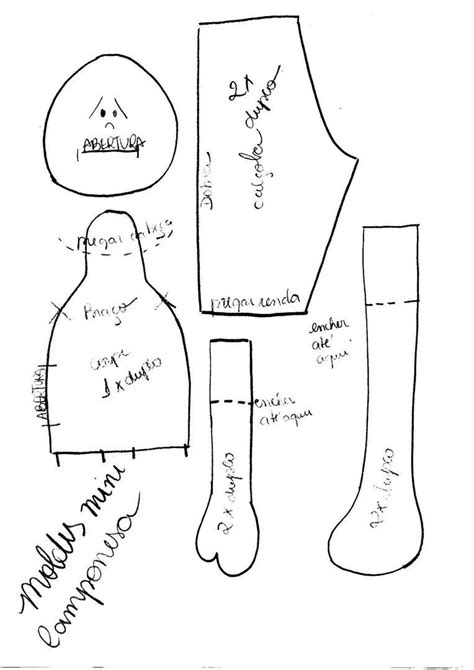 Cris Silva Padrões De Boneca De Pano Molde Boneca De Pano Bonecas