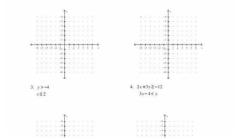 graphing system of inequalities worksheet