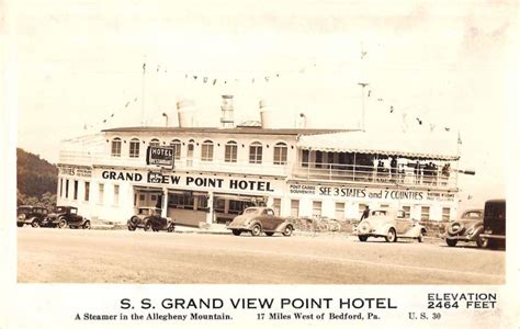 Allegheny Mountain Ss Grand View Point Hotel Real Photo Vintage