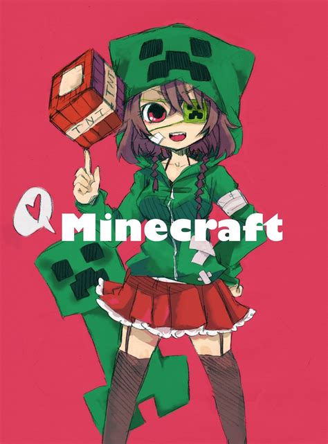 Creeper Minecraft Drawn By Kadokawakdk Danbooru