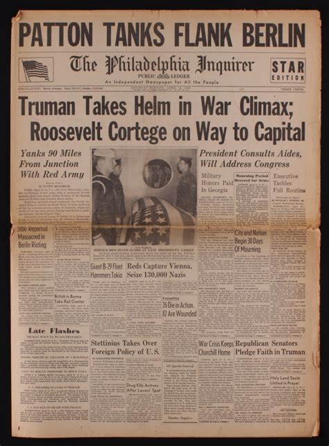 Original Vintage The Philadelphia Inquirer Newspaper Dated April 14