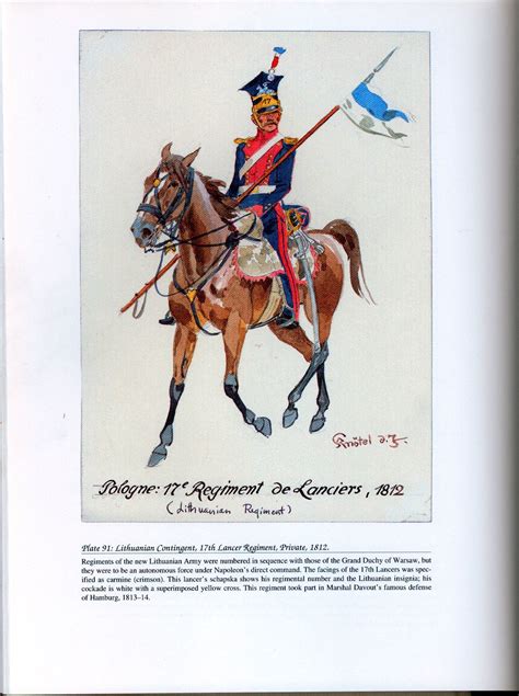 Foreign Troops Plate 91 Lithuanian Contingent 17th Lancer Regiment
