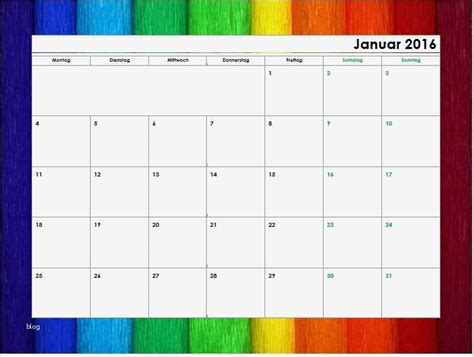 Monatskalender Word Vorlage Genial Kostenlose Kalendervorlagen 2016