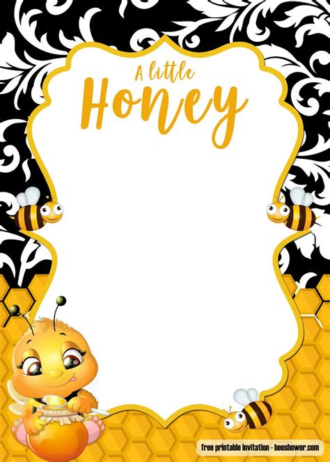 Free Bee Baby Shower Invitations For A Mommy To Bee Bee Baby Shower