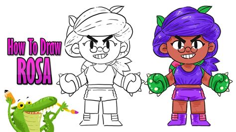 Sprout was built to plant life, launching bouncy seed bombs with reckless love. how to draw rosa | brawl stars | drawing tutorial - YouTube