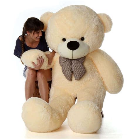 Cozy Cuddles 72 Inch Cream Life Size Huge Teddy Bear Giant Teddy Bears