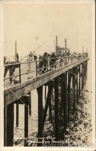 Fishing Pier Manhattan Beach Ca Postcard