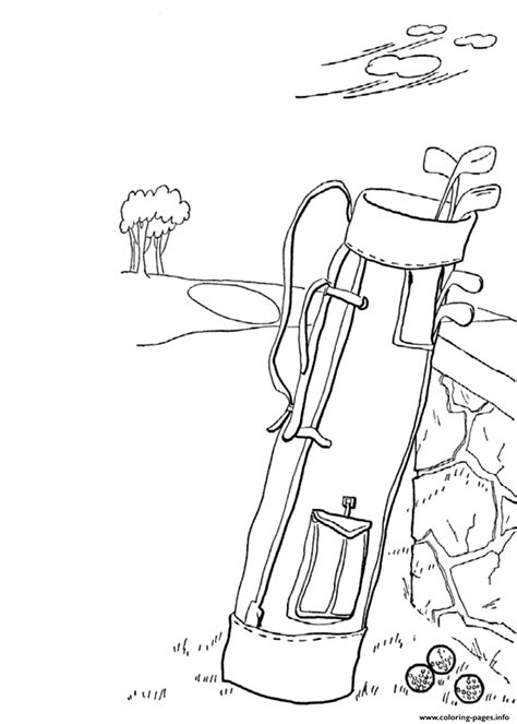 Golf is a sport that requires balance, strength, and accuracy in hitting. Golf Bag Sports S5865 Coloring Pages Printable