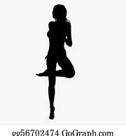 Naked Standing Woman Silhouette Stock Illustrations Royalty Free