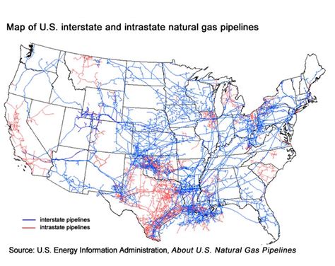 Natural Gas Pipelines In The United States Gas Pipeline Map Oil And Gas