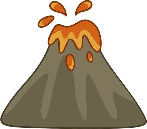 Free Clipart Volcano Eruption Pictures