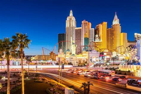 Las Vegas Strip Sunset Editorial Stock Photo Image Of Nevada 148072468