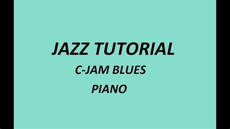 C Jam Blues Oscar Peterson Slow Version Piano Tutorial Synthesia