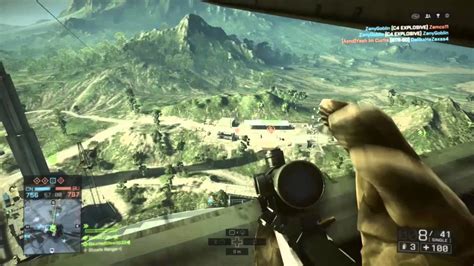 Battlefield 4 Ballistic Scope 40x Zoom Gameplay With L96 Sniper Rifle