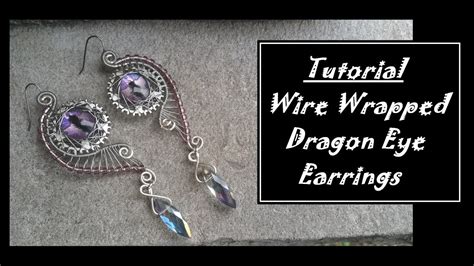 1st, cut off a piece of 1.5mm gold aluminum wire and twist the wire for three loops, then make a simple contrary loop at the other end; How to Wire Wrap Dragon Eye Earrings - YouTube