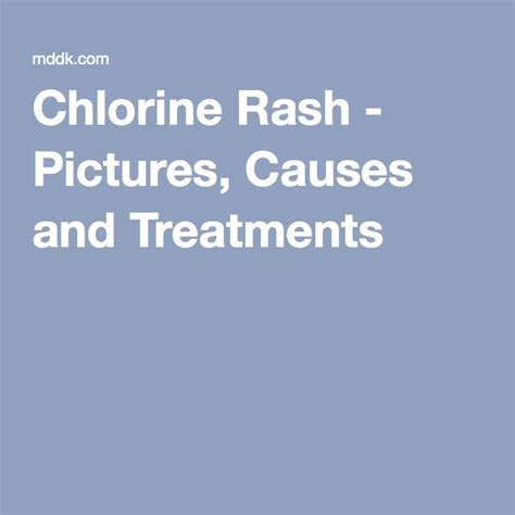 Chlorine Rash Pictures Causes And Treatments Rash Treatment