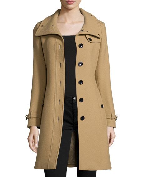 Burberry Brit Rushfield Single Breasted Trench Coat Camel Neiman Marcus