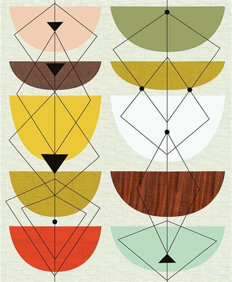 Mid Century Modern Pattern Geometric Art Geometric Pinterest