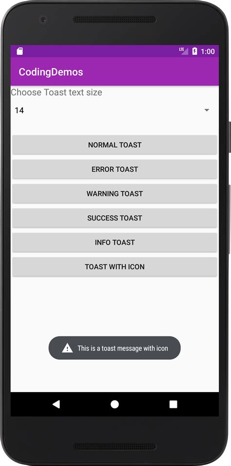 No need to upload or download. Android Toast Message - Custom Toast With Icon And Color ...
