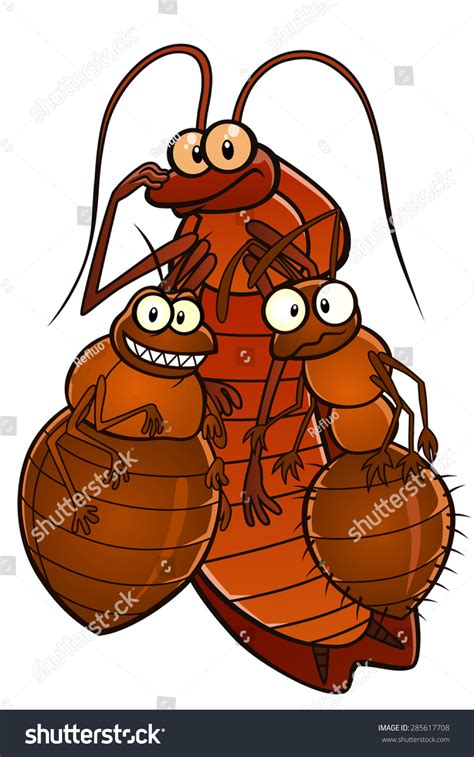 Cartoon Cockroach Bedbug Ant Domestic Pest Stock Vector (Royalty Free ...