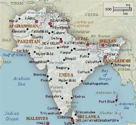 Prinrable Maps Of South Asia The World Travel