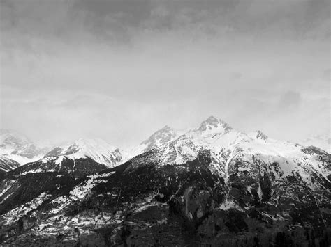 3004112 Black And White Cold Landscape Mountain