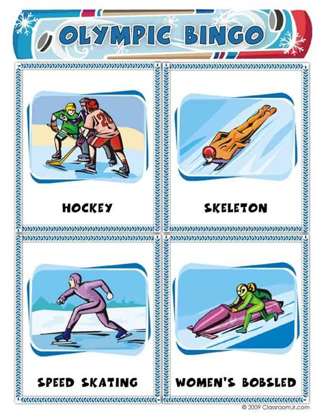Free Winter Olympics Bingo Game Winter Olympics Olympic Games For