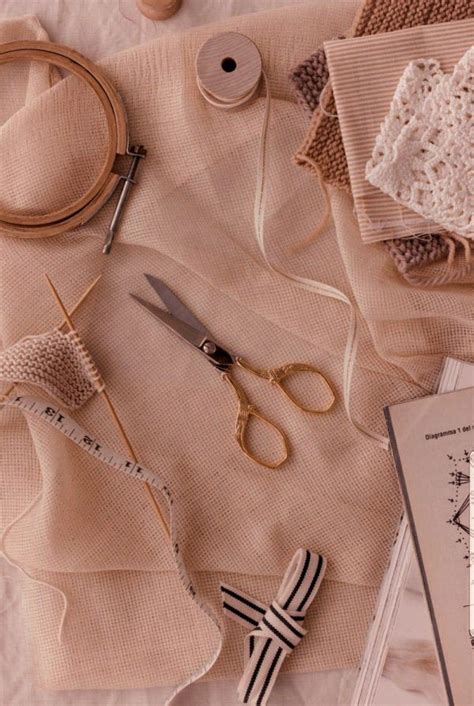 Sewing Aesthetic Beige Aesthetic Sewing Photography Clothing