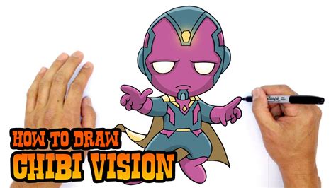 How To Draw Vision The Avengers Youtube