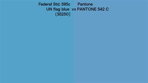 Federal Std 595c Un Flag Blue 35250 Vs Pantone 542 C Side By Side